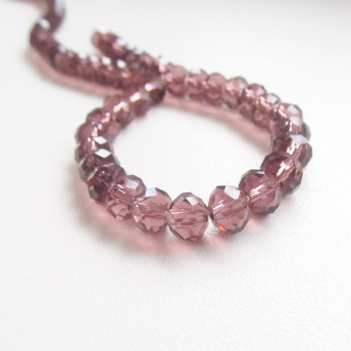 Fialové rondelky 4x6mm - 15 ks
