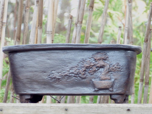 Bonsai miska tmavá střední — foto 1