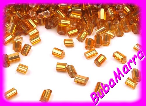 20g ~ Rokajl ~ sekaný - válečky ~ 2mm ~ zlatý