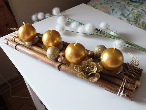 Adventní svícen zlatý — foto 1