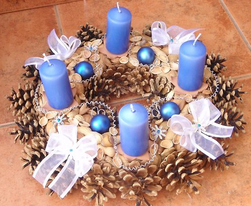 Adventní věnec v modré - 10 — foto 1
