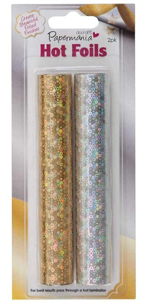 Hot Foil zlatá a stříbrná - holografická 2x6 m
