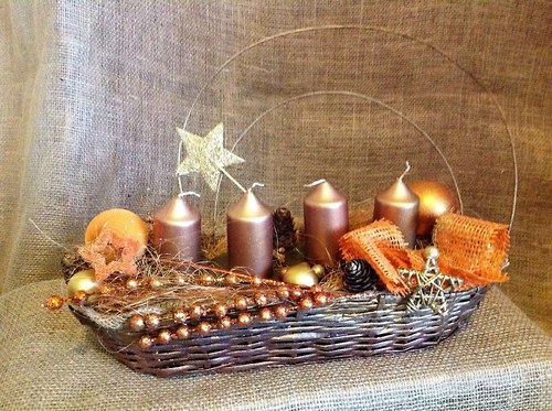 Adventní košíček měděný — foto 1