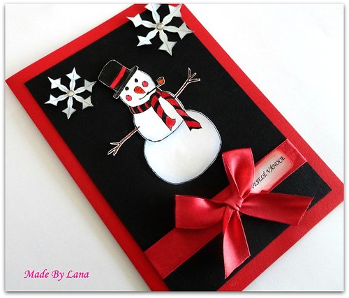 Vánoční přání - sněhulák s dýmkou — foto 1