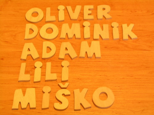 Písmenká dřevěná