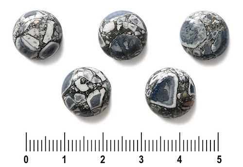 Černá zlomková kolečka, 13 mm, 3 ks