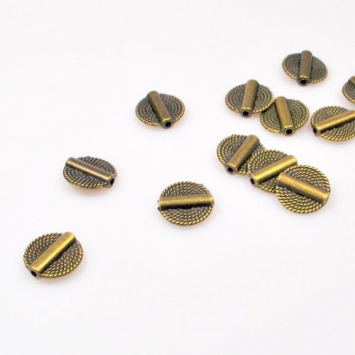Kovová placička 20 ks / antik bronz — foto 1