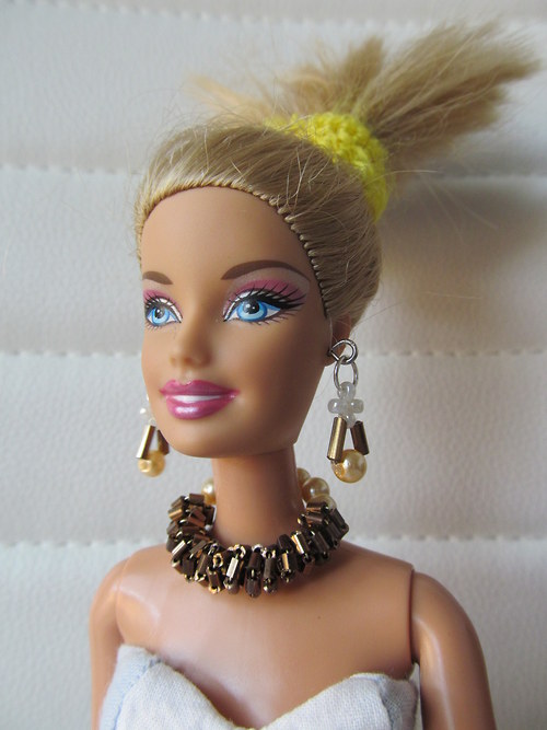 Barbie - hnědý náhrdelník a náušnice — foto 1