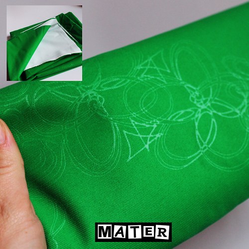 Softhell s ornamentem-zbytek látky cca80x120 — foto 1