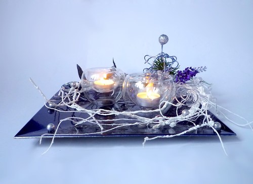 Vánoční svícen Stromeček violet — foto 1