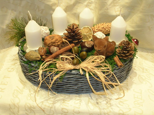 Adventní svícen s kolouškem — foto 1