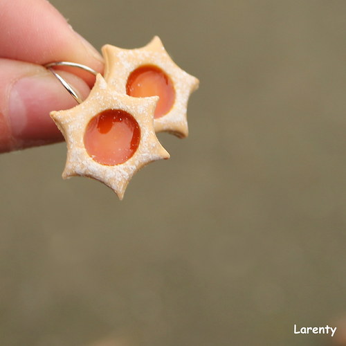Linecké hvězdy (oranžová, visící)