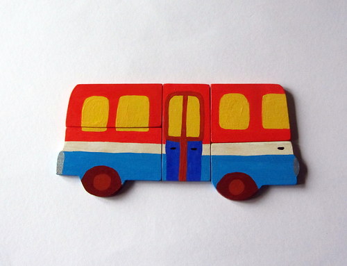 Autobus-skládačka s magnety — foto 1