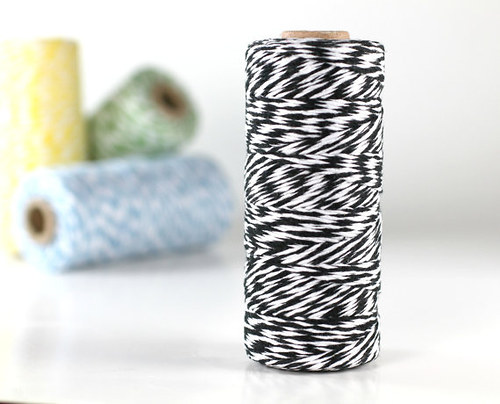 Provázek Bakers Twine:Černá/bílá -5metrů — foto 1