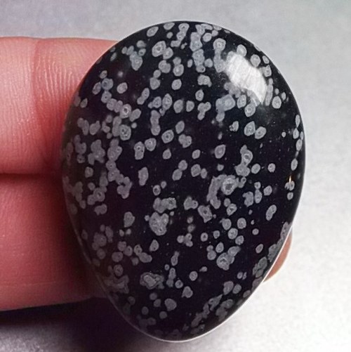 Obsidián vločkový - placka 601 — foto 1