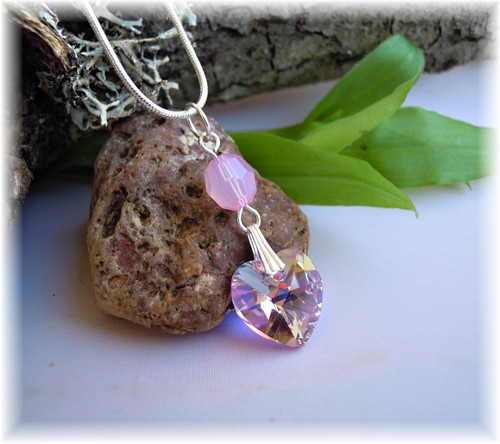 Náhrdelník Swarovski lila — foto 1