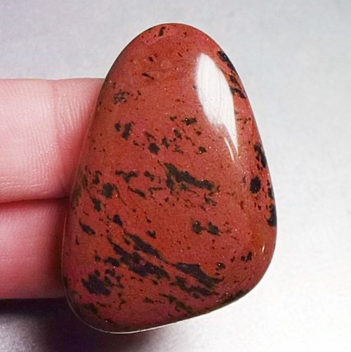 Obsidián mahagonový - placka 614 — foto 1