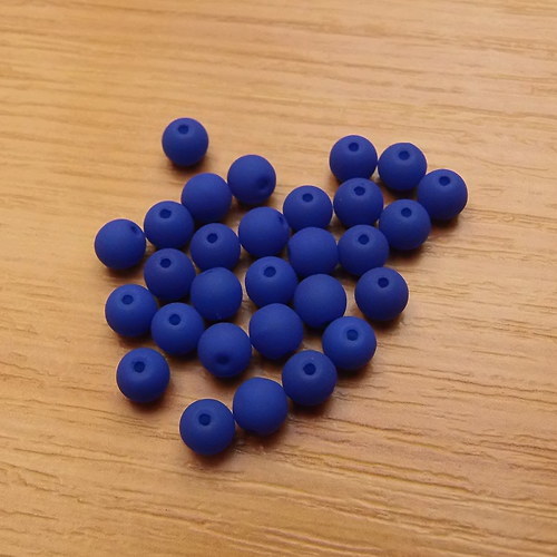 Neonové kuličky 4mm - tmavě modré