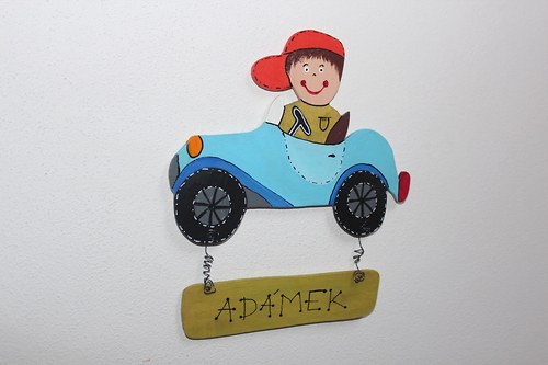 Cedulka na dveře pro malé MOTORISTY