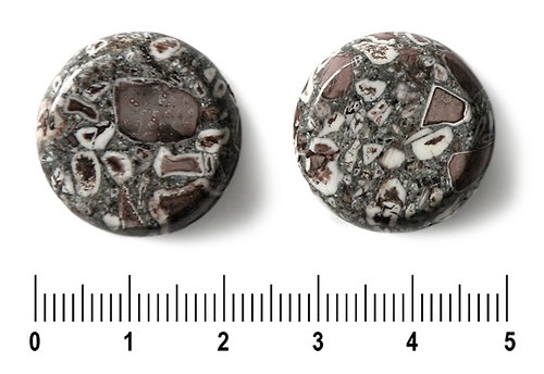 Hnědá zlomková kolečka, 22 mm, 1 ks
