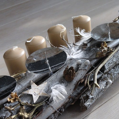 Svícen adventní..stříbrný — foto 1