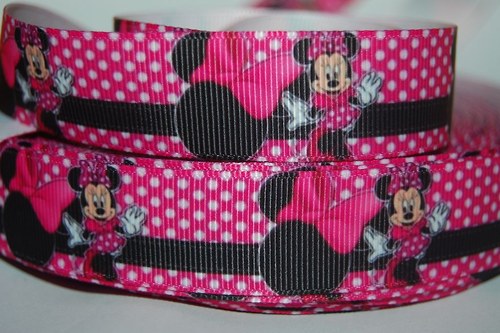 Stuha rypsová š.22 mm: Minnie Mouse