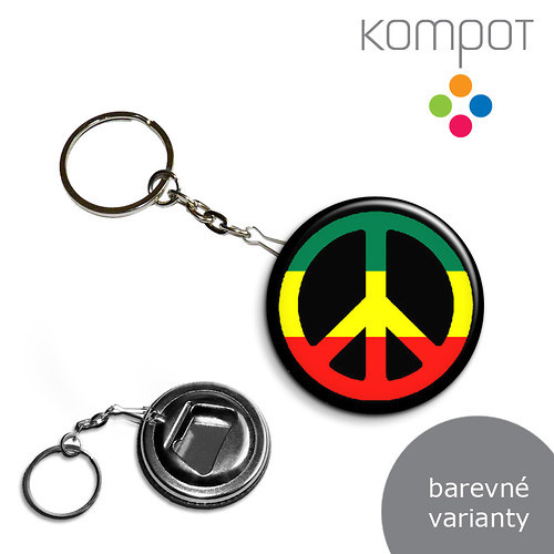 Klíčenka + Otvírák :: Peace, více barev