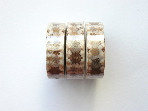 Washi Tapes - Hnědé vločky -15m! — foto 1