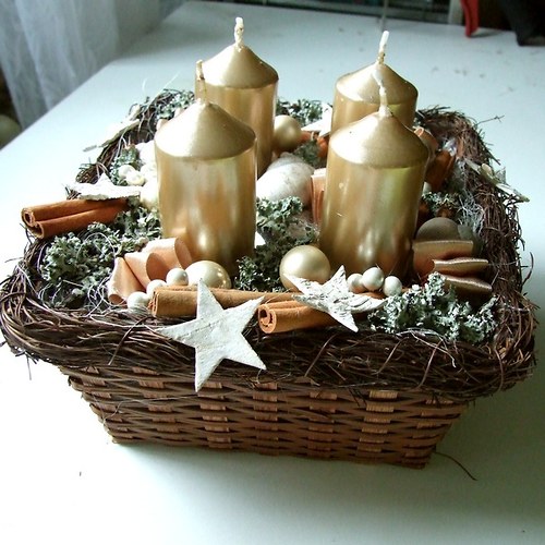 Adventní svícen krémový - rezervace — foto 1