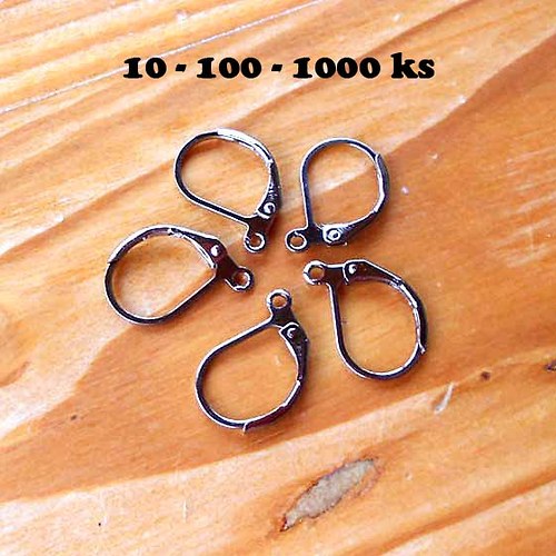 Kulaté Háčky - 100ks - Gun Metal — foto 1