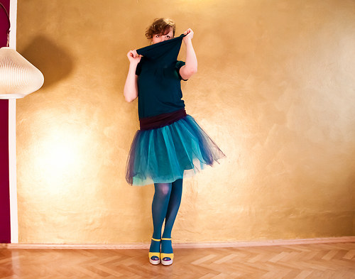 Be blue - tylová sukně — foto 1