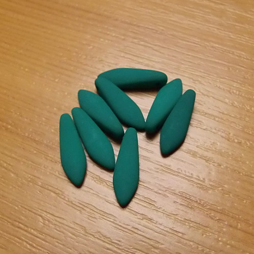 Neonové jazýčky 5 x 16mm - tmavě zelené