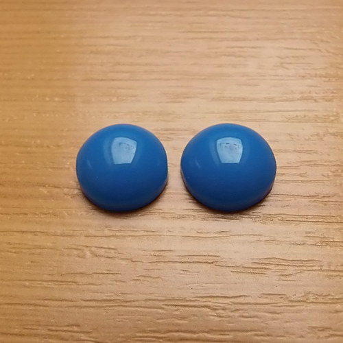 Resinové kabošony - lentilky - 12 x 5mm - 2 kusy