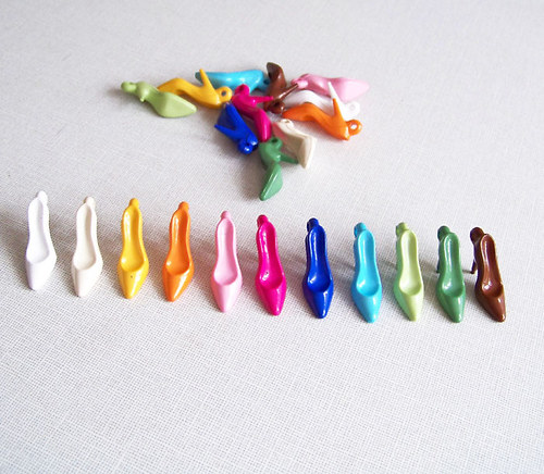Přívěsek lodičky neprůhl/ MIX/ 35x15mm/ 11ks