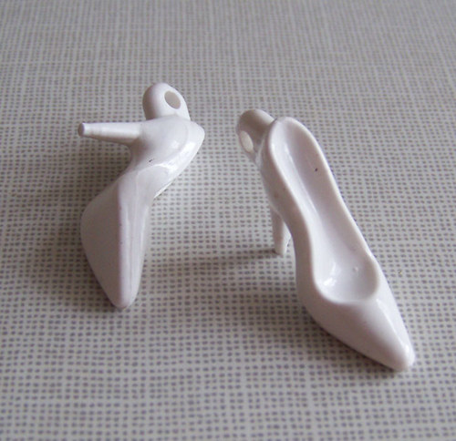 Přívěsek lodičky neprůhl/ bílá/ 35x15mm/ 10ks