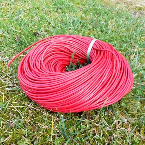 Kulatá Kůže 3mm - 1m - Červená