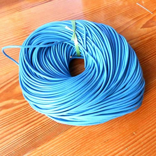 Kulatá Kůže 3mm - 1m - Světle Modrá
