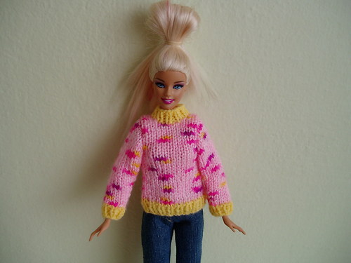 Svetr pro Barbie-růž. melír — foto 1