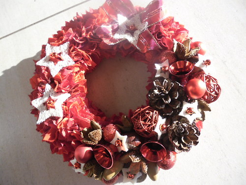 Adventní červený na dveře — foto 1
