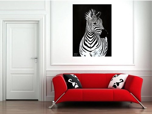 ZEBRA, Olejomaľba 100x70cm — foto 1