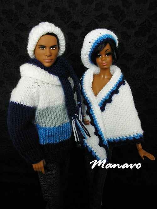 SLEVA 50% Bílý pléd s baretem pro Barbie — foto 1