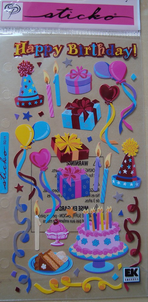 Narozeniny samolepky, nálepky scrapbooking — foto 1