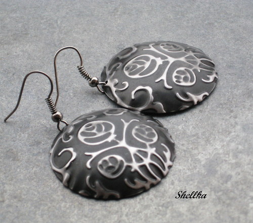 Náušnice ,,BLACK ROSES,, — foto 1