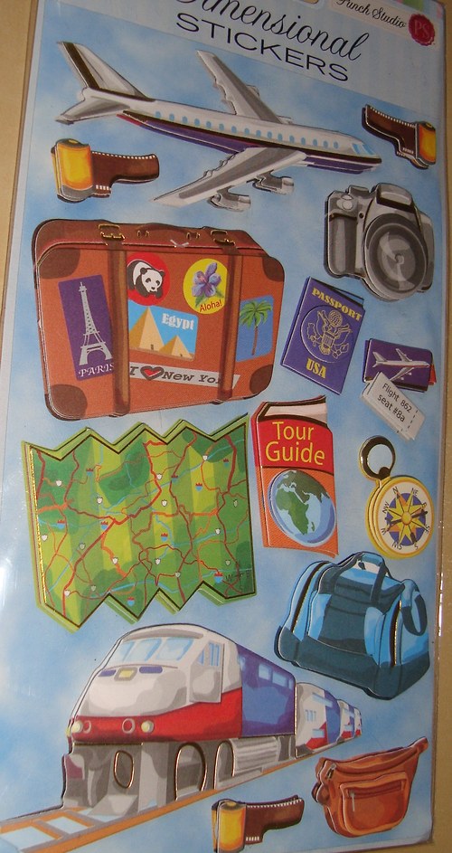 Cestování, 3D samolepky scrapbooking — foto 1