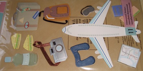 Cestování 3D samolepky scrapbook — foto 1