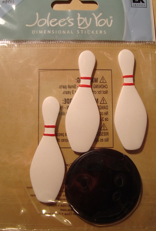 Bowling 3D samolepky scrapbook — foto 1