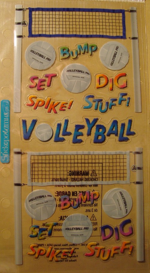 Volejbal samolepky scrapbook — foto 1