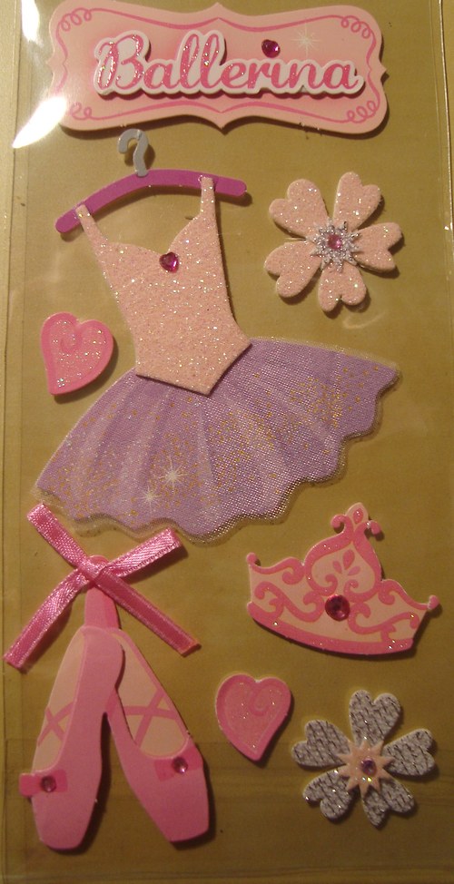 Balerina 3D samolepky scrapbooking — foto 1