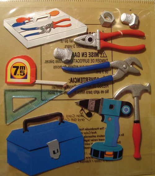 Nářadí 3D samolepky scrapbook — foto 1