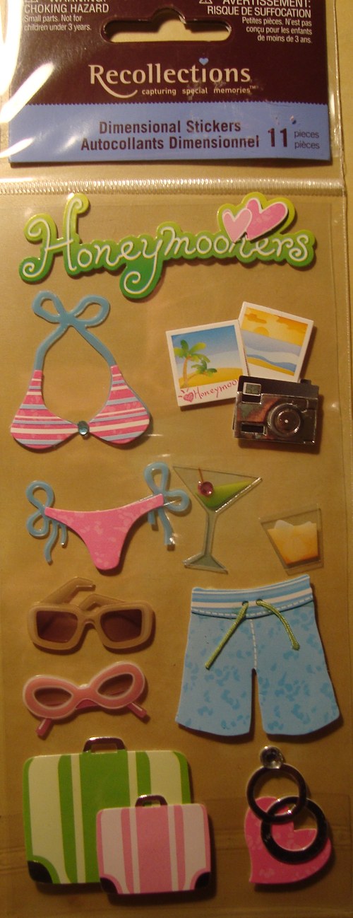 Svatební cesta 3D samolepky scrapbook — foto 1